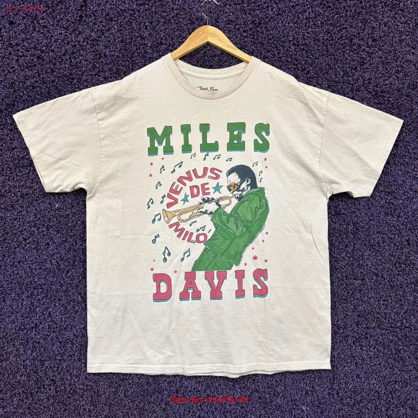 Vintage Fashion Knitwear - Футболка Miles Davis Venus De Milo,