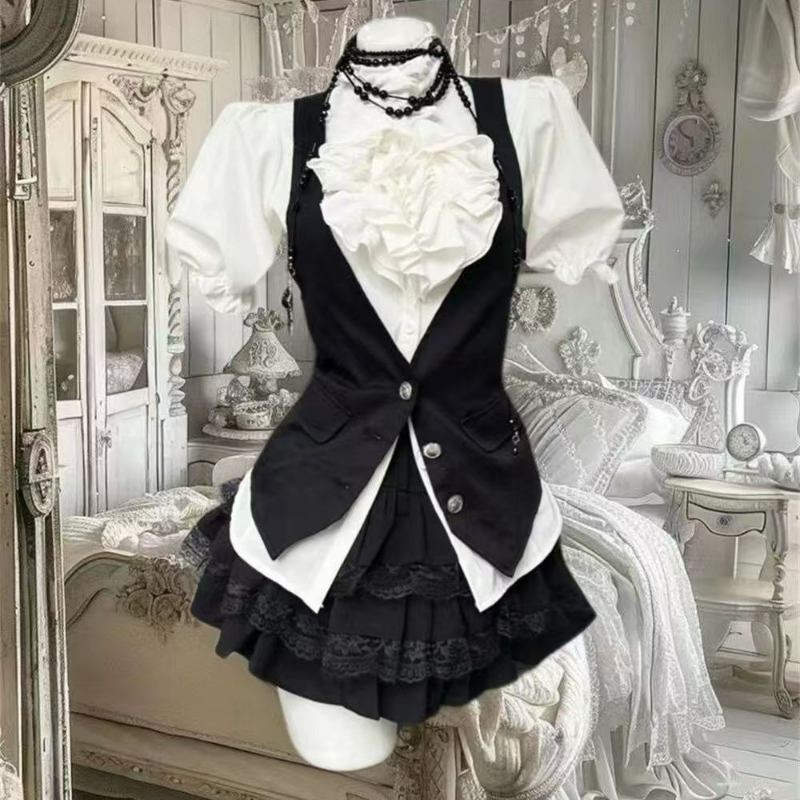 Vintage Victorian Fashion - Y2k Aesthetic Lolita Style Sweet Комплект