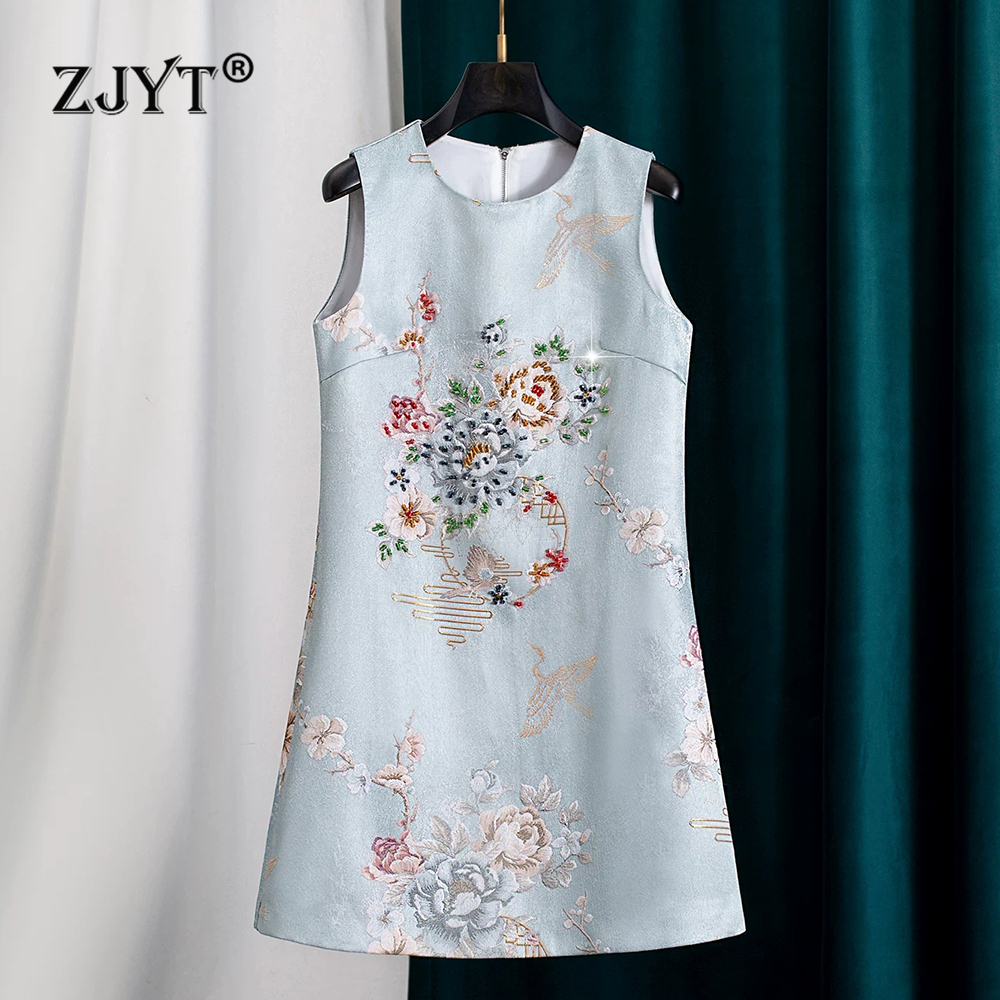 Vintage Fashion Runway - ZJYT Модные платья-майки 2026 для женщин: