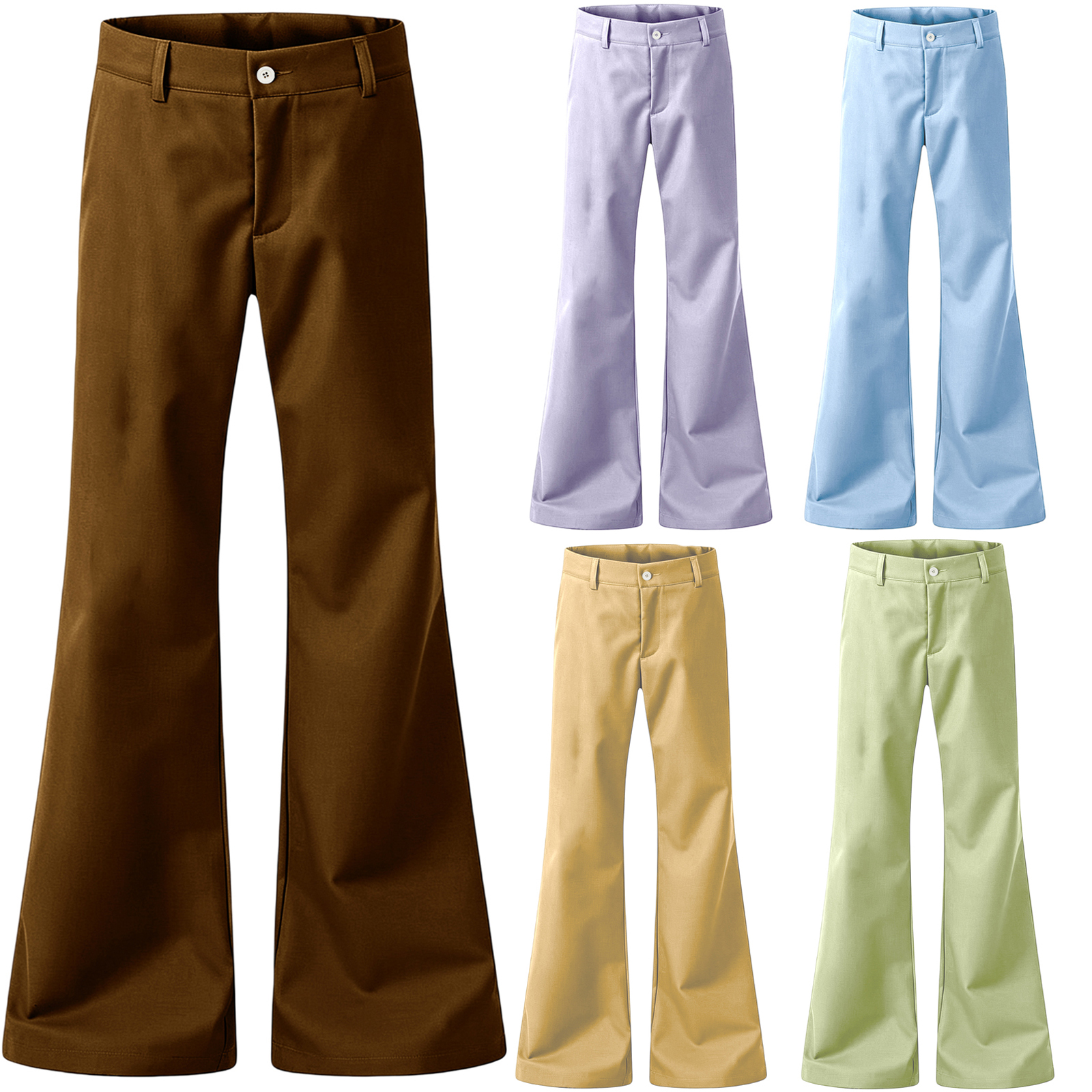 Wide Leg Trouser 70S - Мужские брюки-клеш в стиле ретро 70-х