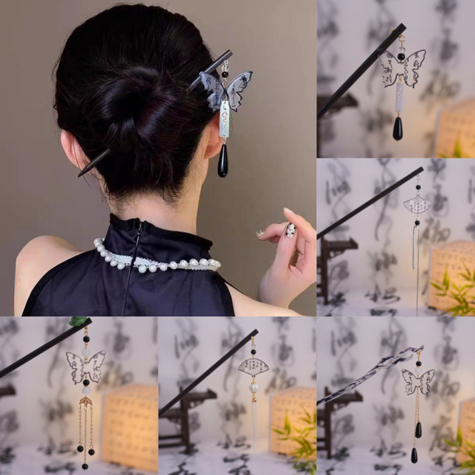 Vintage Fashion In Chinese - Винтажная деревянная заколка для волос для