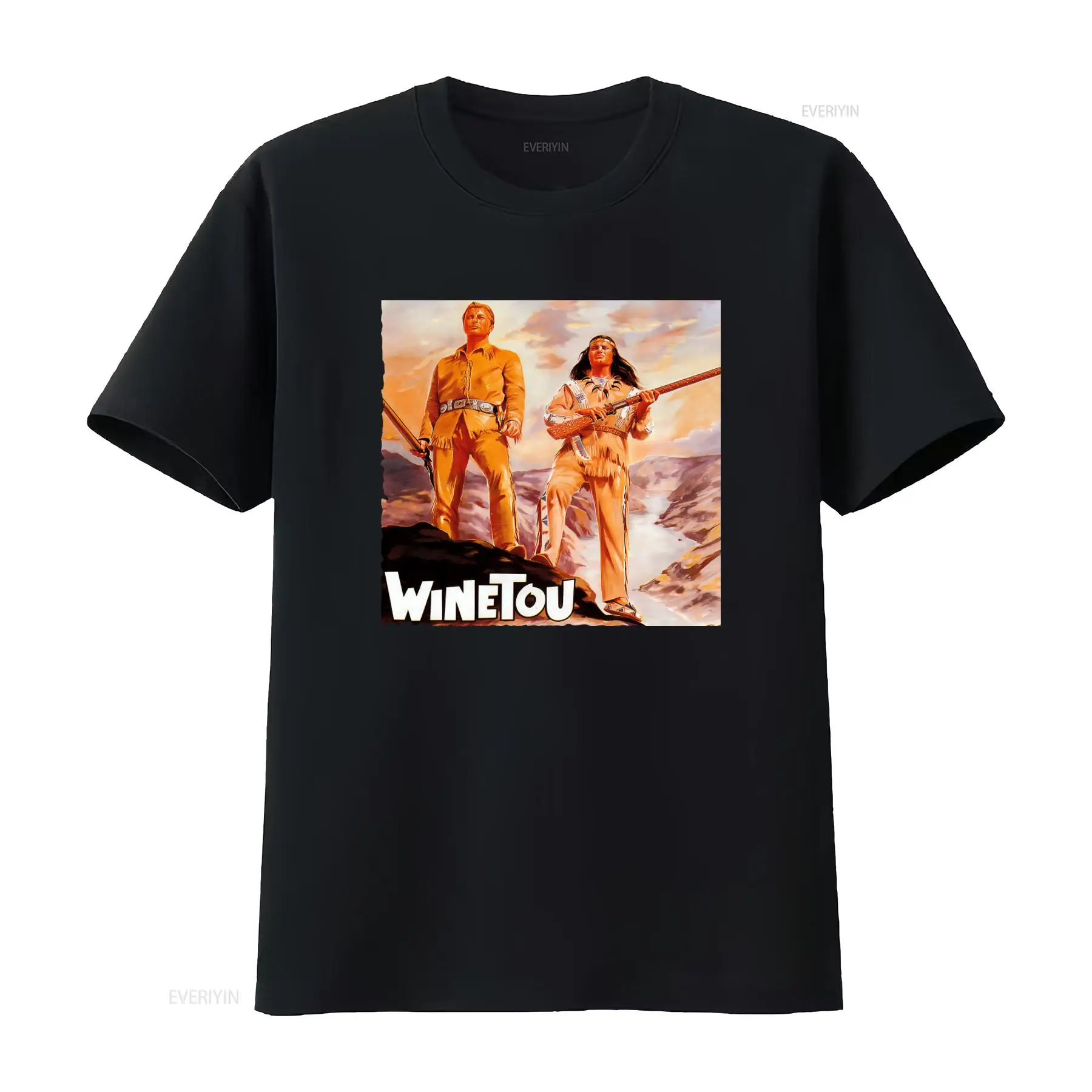Vintage Fashion Posters For Sale - Распродажа: Винтажная мужская футболка Winnetou с