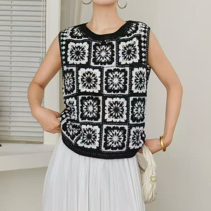 Crochet Top Boho - Вязаная крючком блузка без рукавов с