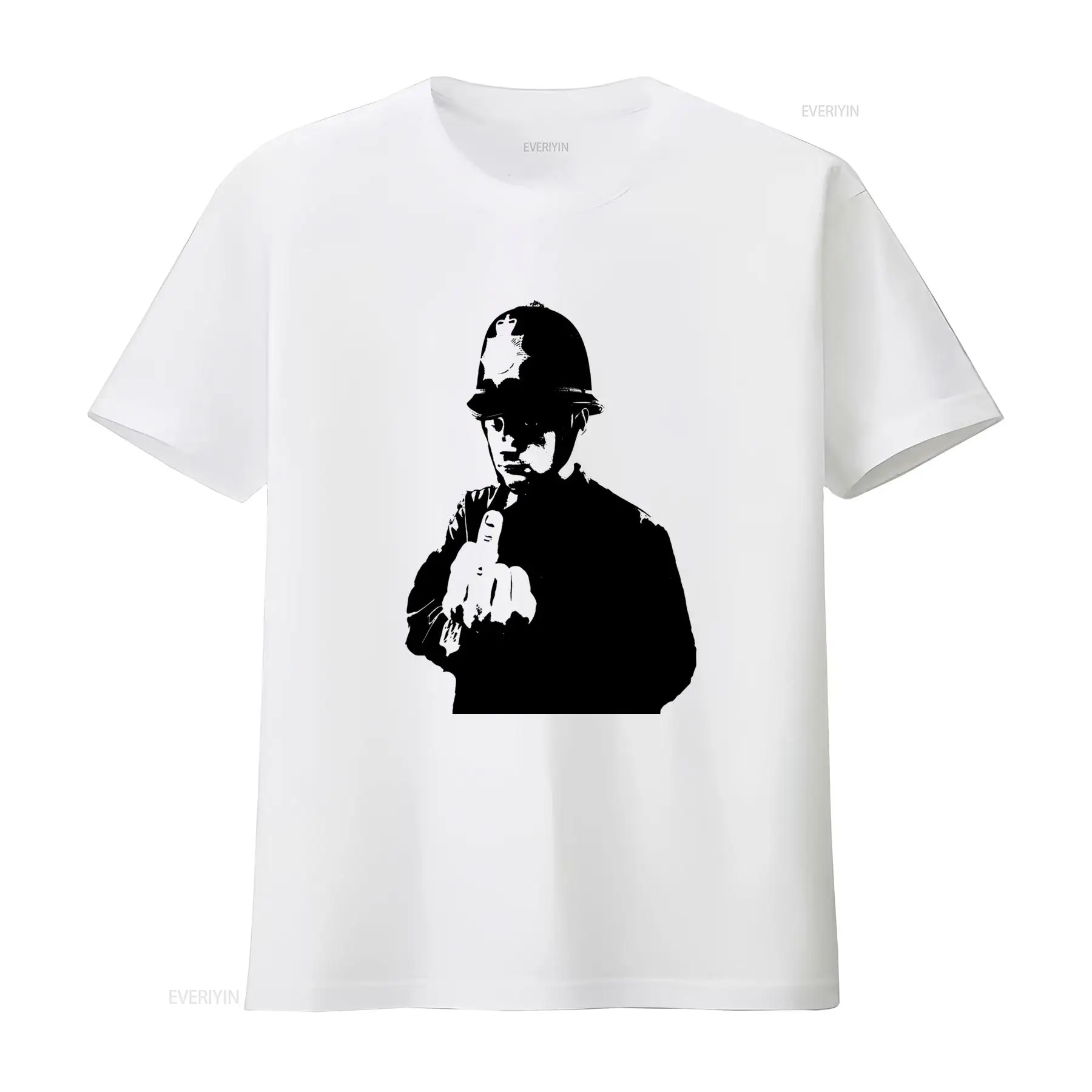 Vintage Fashion Art - Мужская футболка с граффити-принтом Banksy Rude
