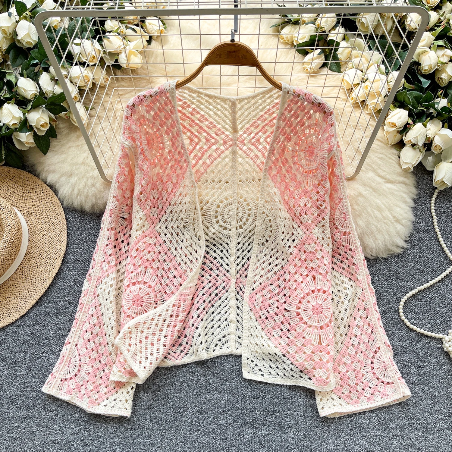 Вязаный кардиган-кимоно для же – обзор и цена Crochet Top Boho