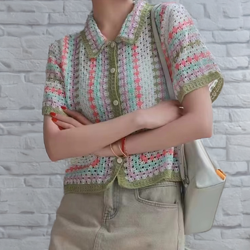 Вязаная рубашка на пуговицах д – обзор и цена Crochet Top Boho