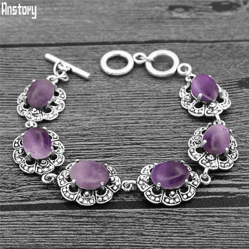Natural Purple Stone Bracelet  – обзор и цена Vintage Fashion Looks