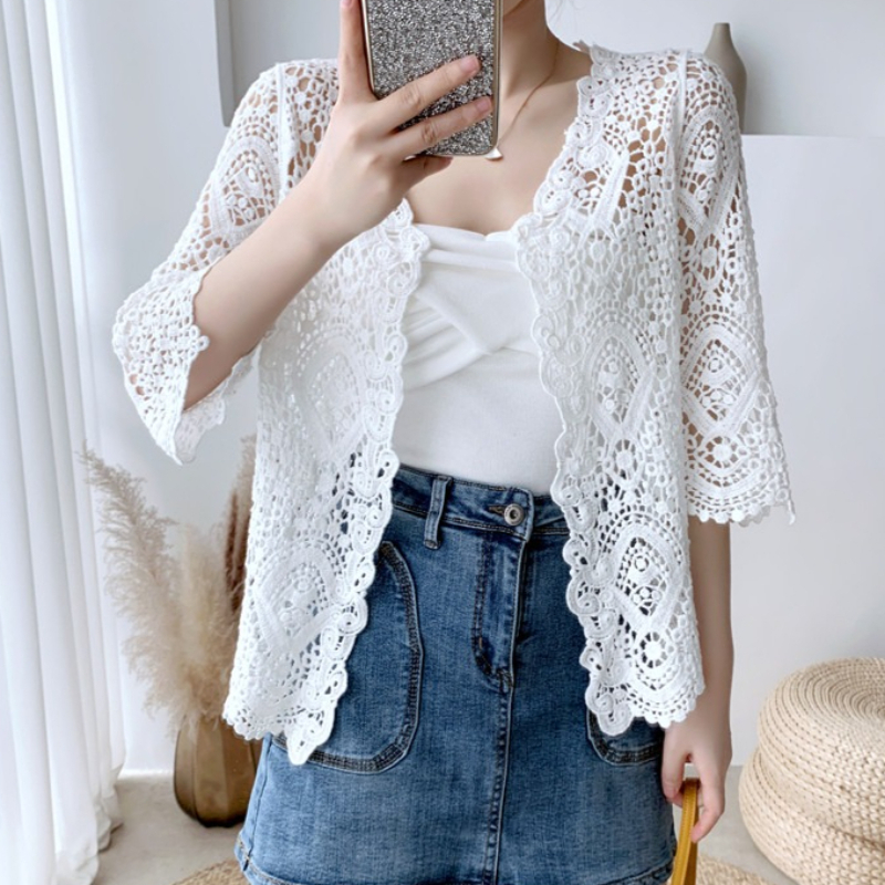 Вязаный крючком кардиган с отк – обзор и цена Crochet Top Boho