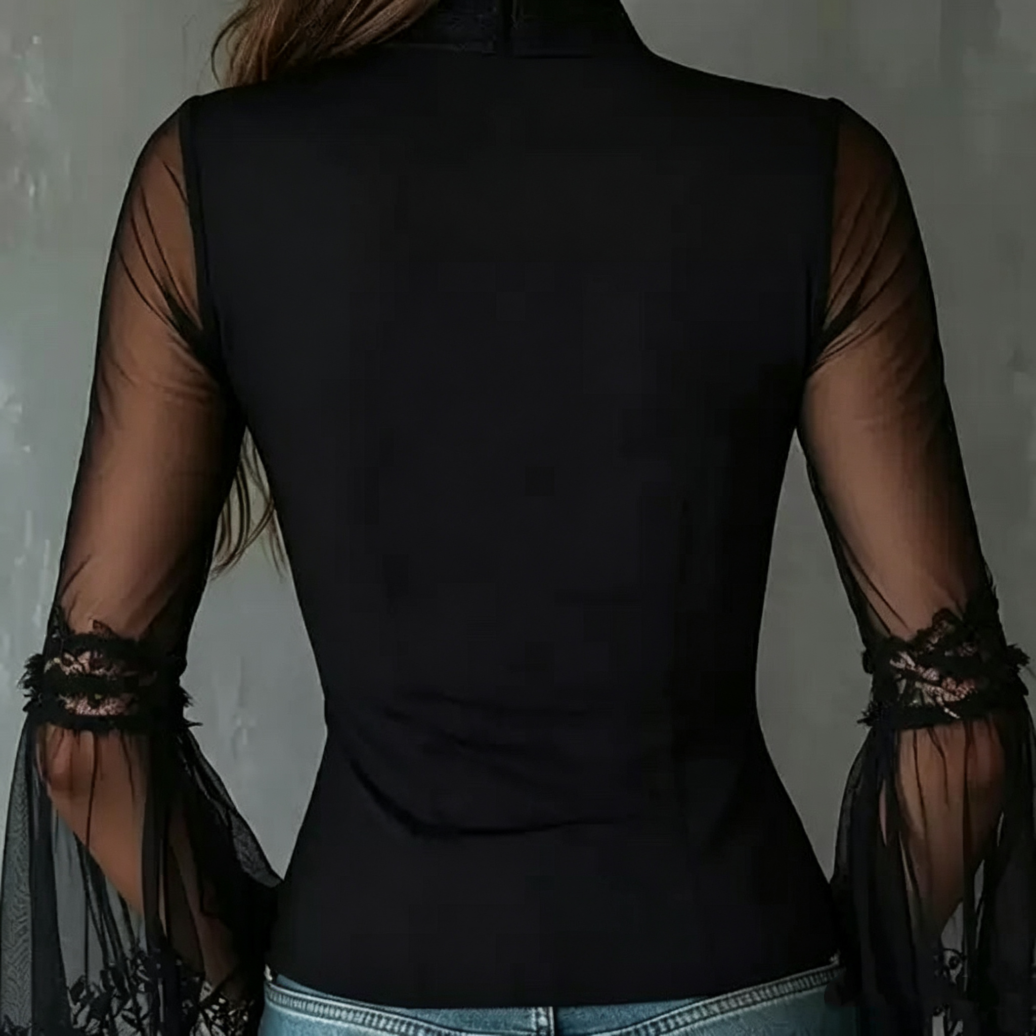 Женская черная прозрачная блуз – обзор и цена Vintage Fashion Necklace
