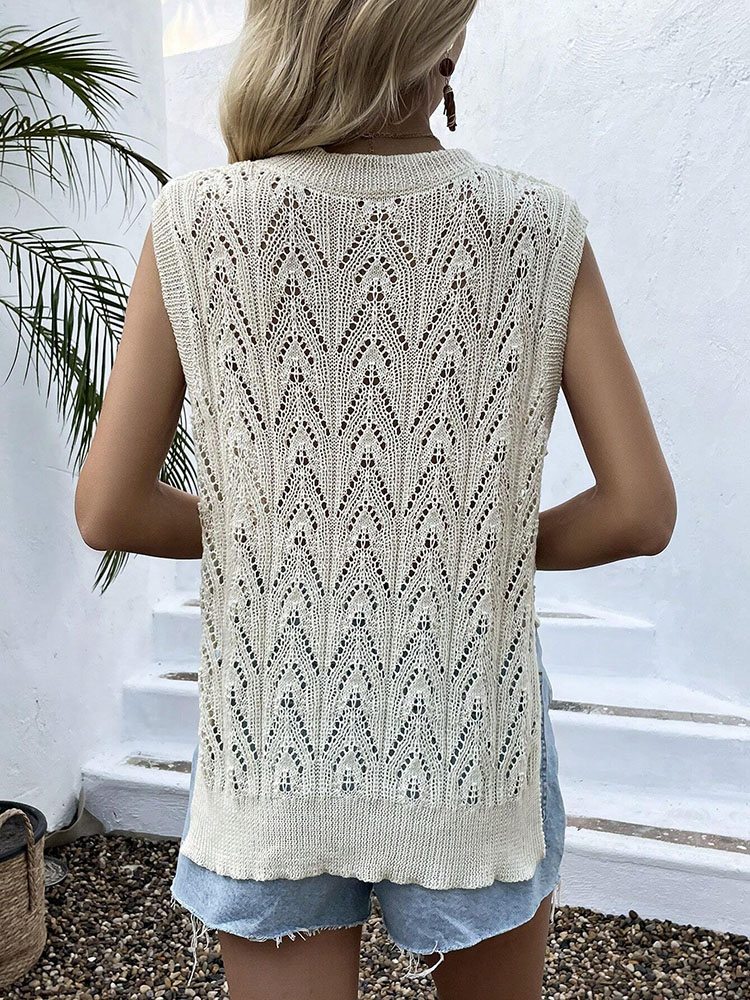 Женский бежевый вязаный крючко – обзор и цена Crochet Top Boho