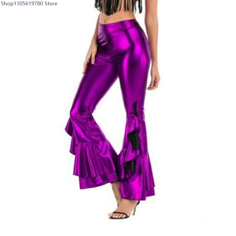 Женские блестящие лазерные мет – обзор и цена Wide Leg Trouser 70S