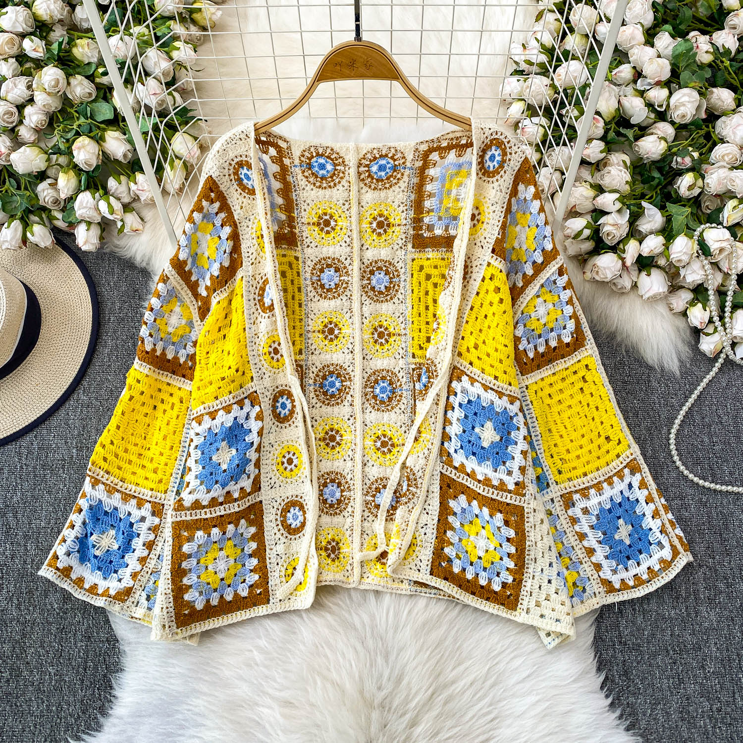 Женский вязаный крючком кардиг – обзор и цена Crochet Top Boho