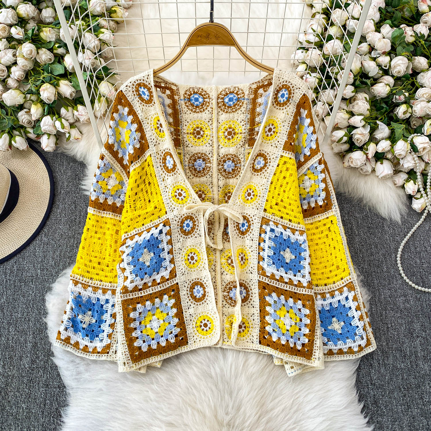 Женский вязаный крючком кардиг – обзор и цена Crochet Top Boho