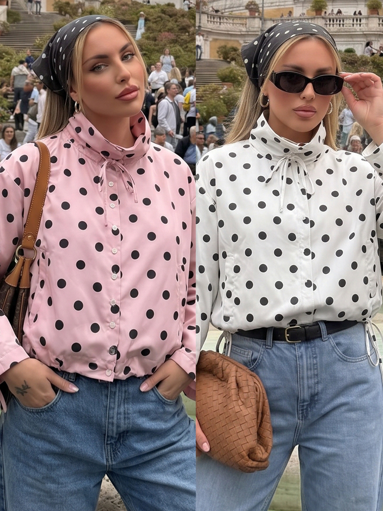 Женская модная куртка в гороше – обзор и цена Vintage Fashion Looks