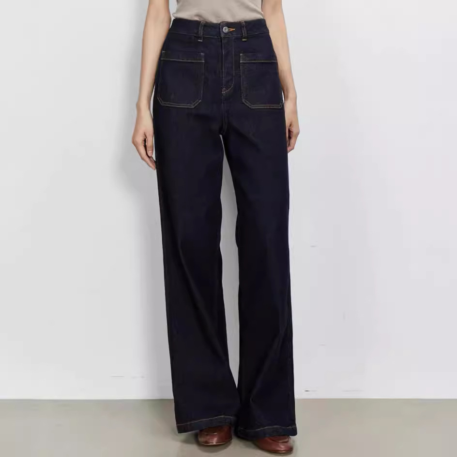 Синие джинсы с высокой талией  – обзор и цена Wide Leg Trouser 70S