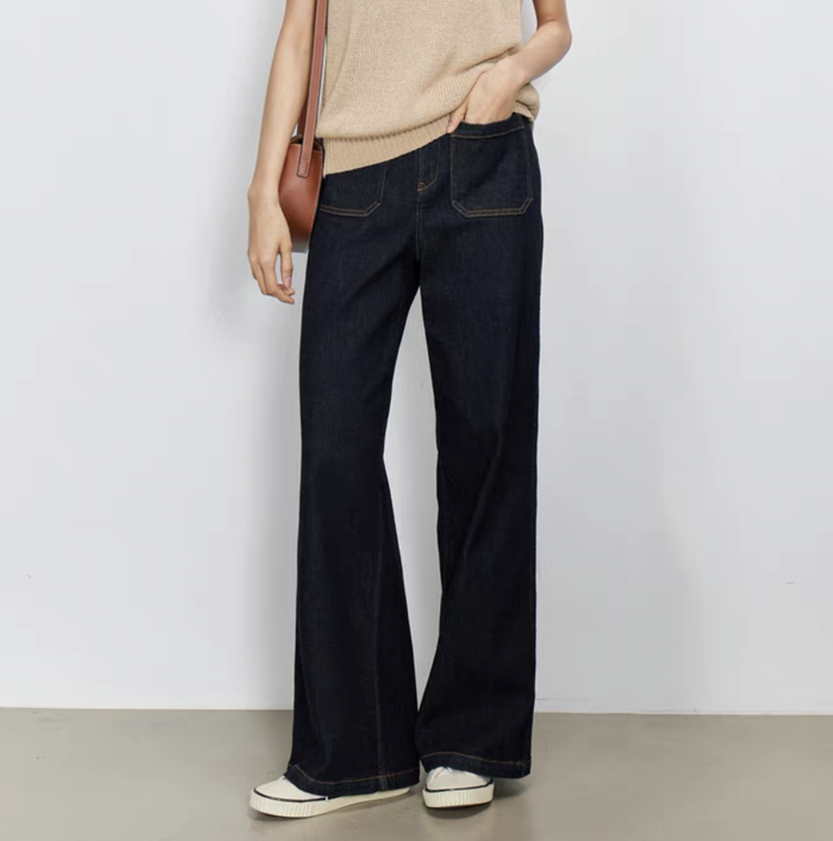 Синие джинсы с высокой талией  – обзор и цена Wide Leg Trouser 70S
