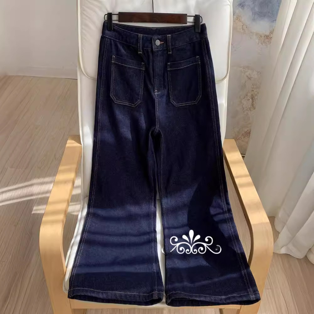 Синие джинсы с высокой талией  – обзор и цена Wide Leg Trouser 70S