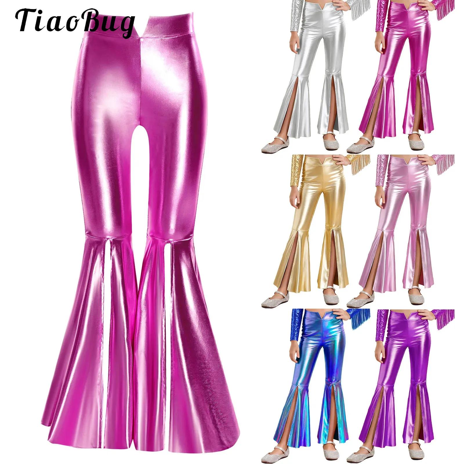 Глянцевые леггинсы металлик дл – обзор и цена Wide Leg Trouser 70S