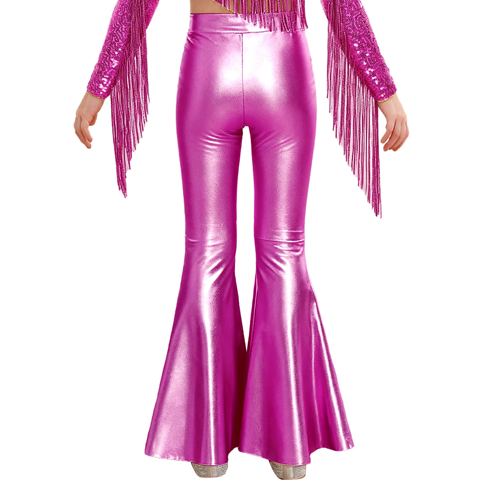 Глянцевые леггинсы металлик дл – обзор и цена Wide Leg Trouser 70S