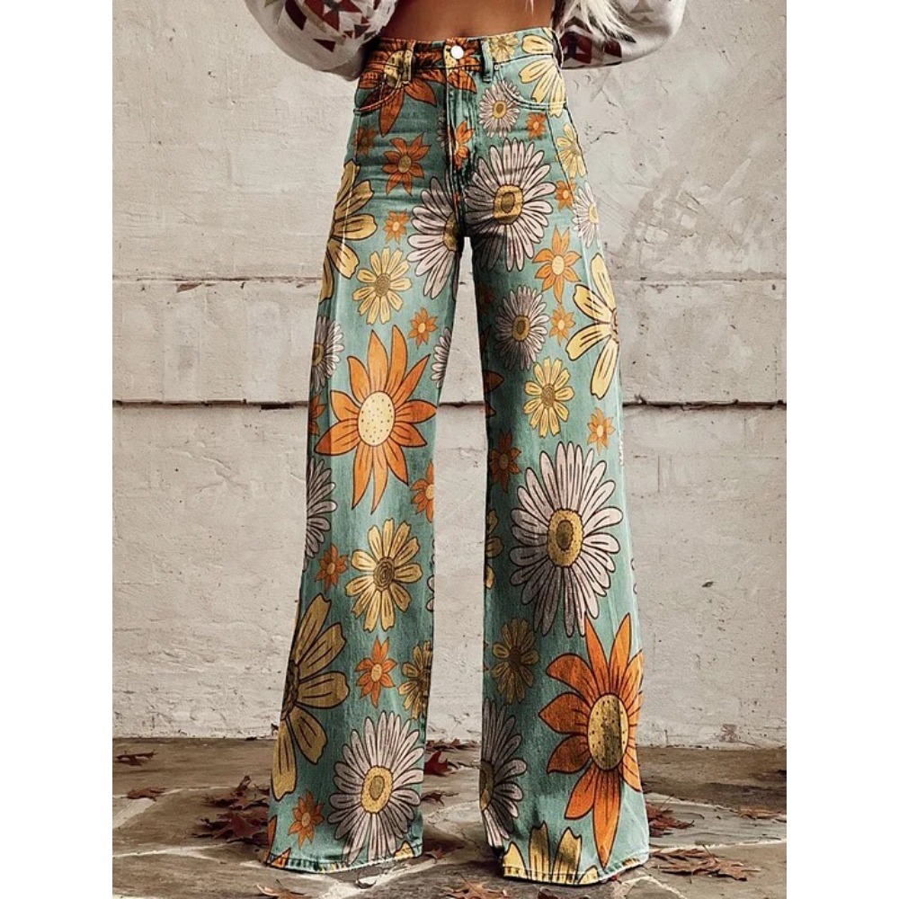 Женские милые ретро-брюки с пр – обзор и цена Wide Leg Trouser 70S