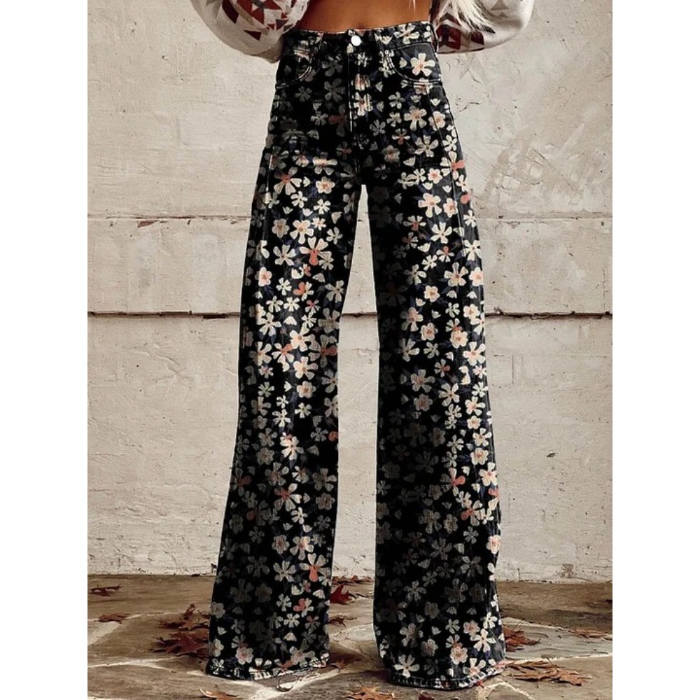Женские милые ретро-брюки с пр – обзор и цена Wide Leg Trouser 70S